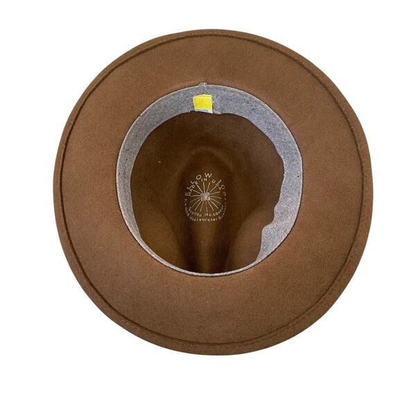 Yellow 108 Luke Felt Fedora 100% Wool, Size M - Picture 4 of 9